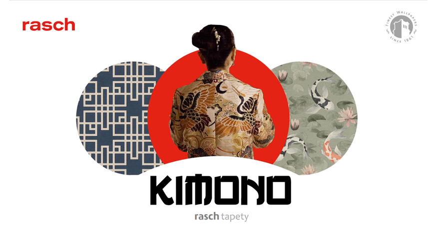 Tapety na zeď, Kimono, Asie vzory