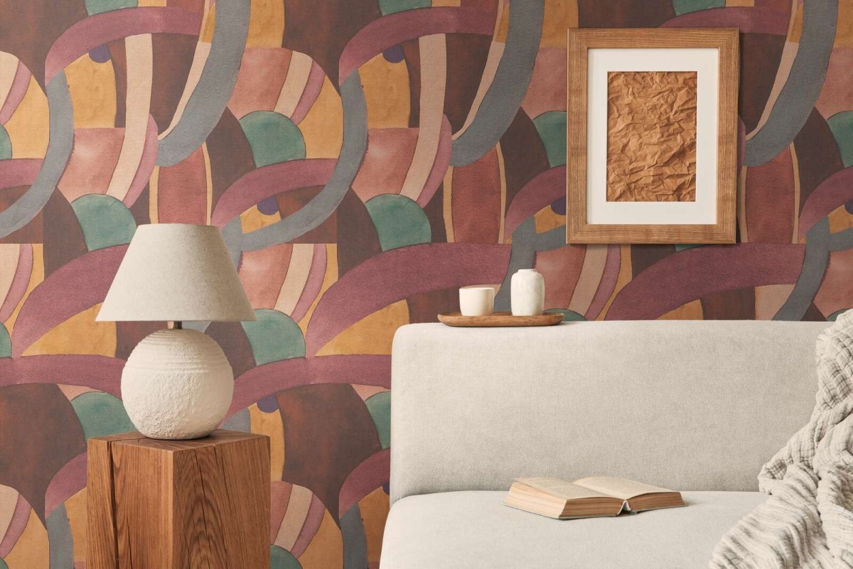 Tapeta na zeď ANNA and ANDREA, akvarel červená Tapeta na zeď ANNA and ANDREA, akvarel červená