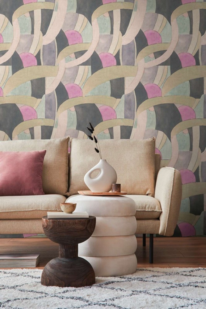 Tapeta na zeď ANNA and ANDREA, akvarel černá Tapeta na zeď ANNA and ANDREA, akvarel černá