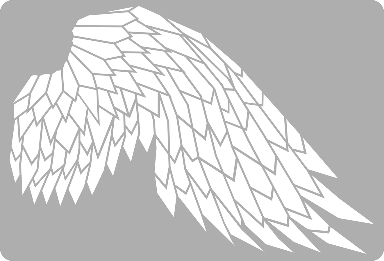 Malířská dekorační šablona Andělská křídla