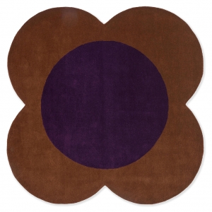 Vlněný koberec Orla Kiely, FLOWER SPOT chestnut-violet