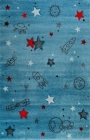 Dětský koberec Esprit Yoda - rakety a vesmír modrá