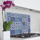 Samolepící kuchyňský panel obklad Azulejos modrý