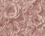 Tapeta na zeď, PINTWALLS, květy růžová