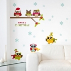 Vánoční dekorace na zeď Veselé sovy