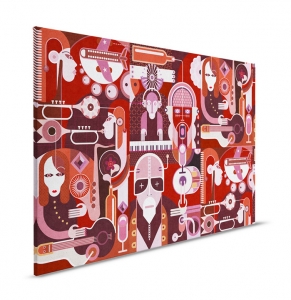 Obraz na plátně Walls by Patel 2 – Hudební svět v moderní abstraktní ilustraci