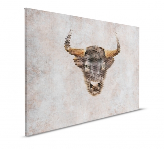 Obraz na plátně Walls by Patel 2 – byzon (hnědé a šedé odstíny)