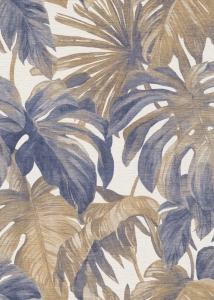 tapeta na zeď, Forest dreams, palmové listy modrá